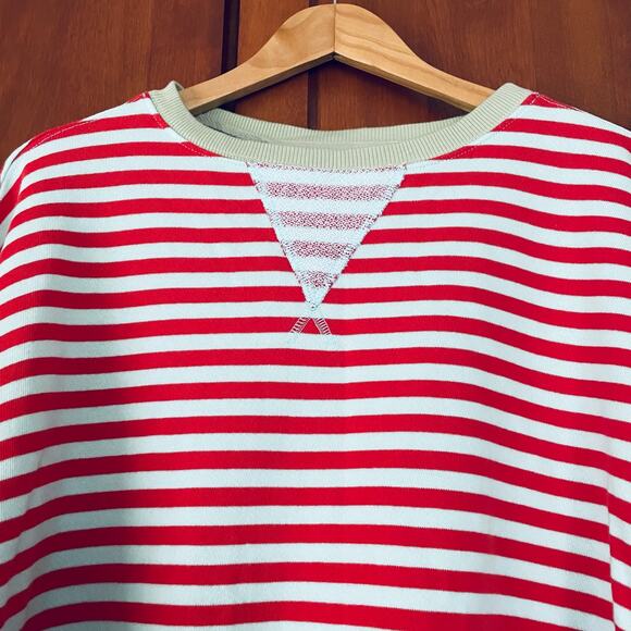 Free People We the Free Sweatshirt Striped Oversized Crewneck Size Small - Picture 4 of 12